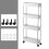 Λεπτή Αποθήκευση Cart4Tier Λευκή Κινητή Ραφιέρα για Μπάνιο & Γραφείο 1