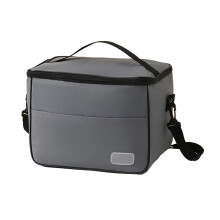 Sac à lunch isotherme gris R-732, grande capacité et épais, idéal pour les pique-niques en plein air #33s1h