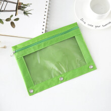 Transparent 3-Hole Zipper Binder Pouch, Detachable Document Storage Bag for 3-Ring Folders, 9.84x7.08in, Large Capacity