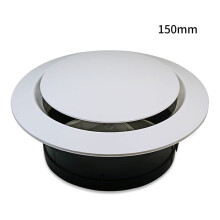 Heating Ceiling Round Vent ABS White Decorative Air Vent Cover Ventilation Grill Outlet For Wall Ceiling 75mm 100mm 150mm 200mm