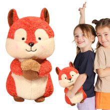 Plüsch-Eichhörnchen, großes Kissen, niedliches Kuscheltier, weiche Puppe für Kinder, Geburtstags- und Weihnachtsdekoration
