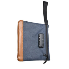 Borse antiodore, borsa di sicurezza antifurto per denaro con lucchetto, 7,8x7,4 pollici, fodera in carbonio, borsa con chiusura per contanti,