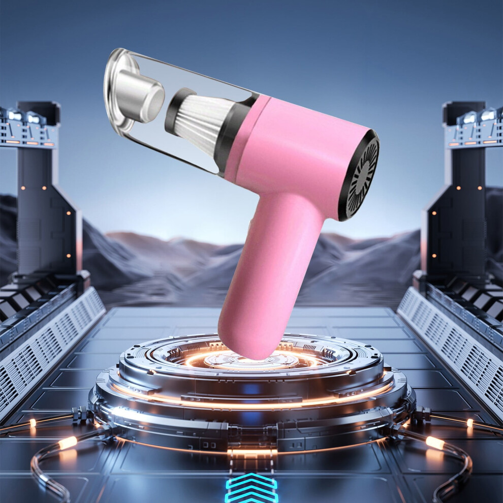 Aurorax Cordless Handheld Vacuum For Pet Hair Â Dry Use, Strong Suction, Hepa Filter, Extended Hose, Usb Charging (Pink) Pink 9405492490338