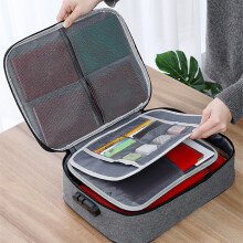 File Organizer Bag with Lock, Gray