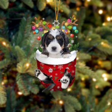 AuroraX Adorable Dog Christmas Stocking Hanging Ornament, Holiday Decoration for Christmas Tree(3"X2") Stockings