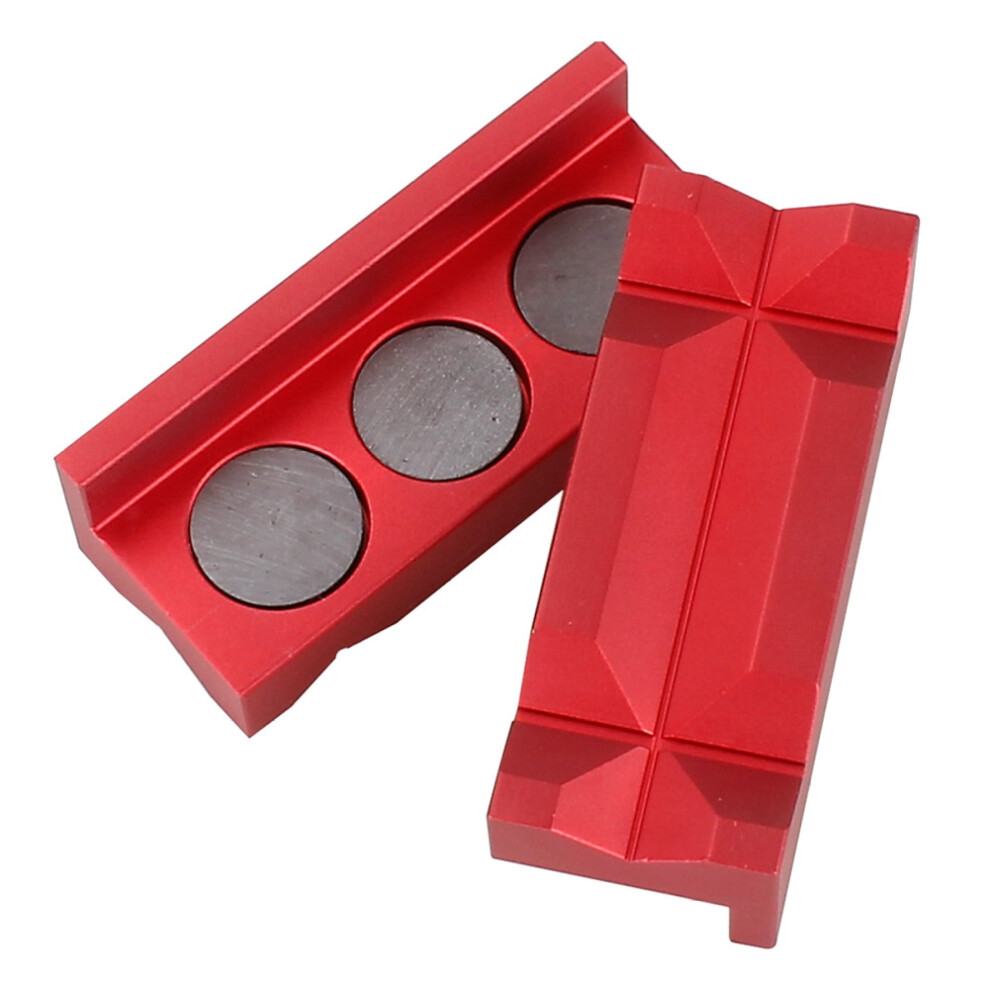 Magnetic Vise Jaw Pads Multi-Purpose Vise Jaw Protective Inserts For Woodworking Jewelry Making Plumbing Red 9405492492790
