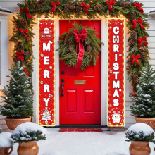 Guirnalda navideña LED AuroraX (30 x 180 cm) – Decoración navideña para porche, puerta o pared, letrero luminoso de bienvenida con forma de