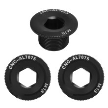 3pcs Aluminum Alloy M18 Bike Crank Cover Fixing Screw for Mountain Bikes Black
