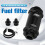Universal Filter BLACK AN10 Inline Fuel Filter E85 Ethanol with 100μm (0.1MM) Stainless Steel Element 3