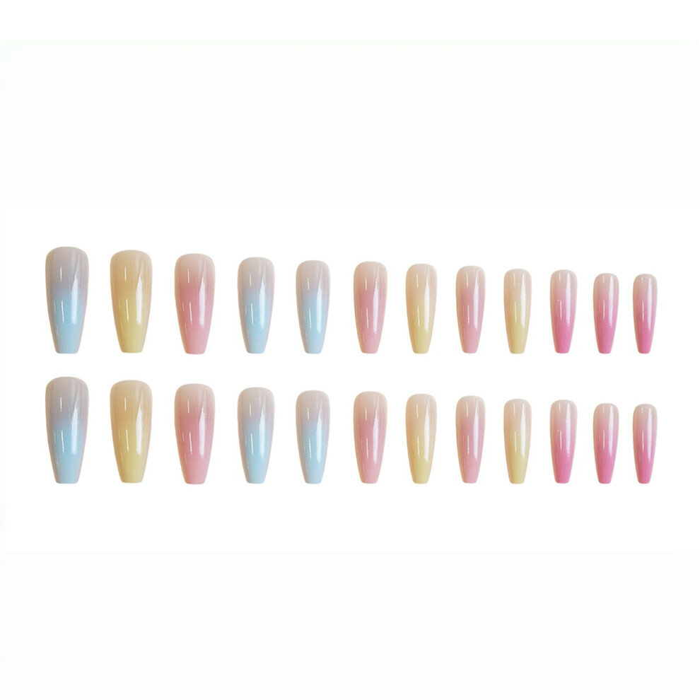 Dachuang Beauty Gradient Glossy Long Fake Nails Kit For Women