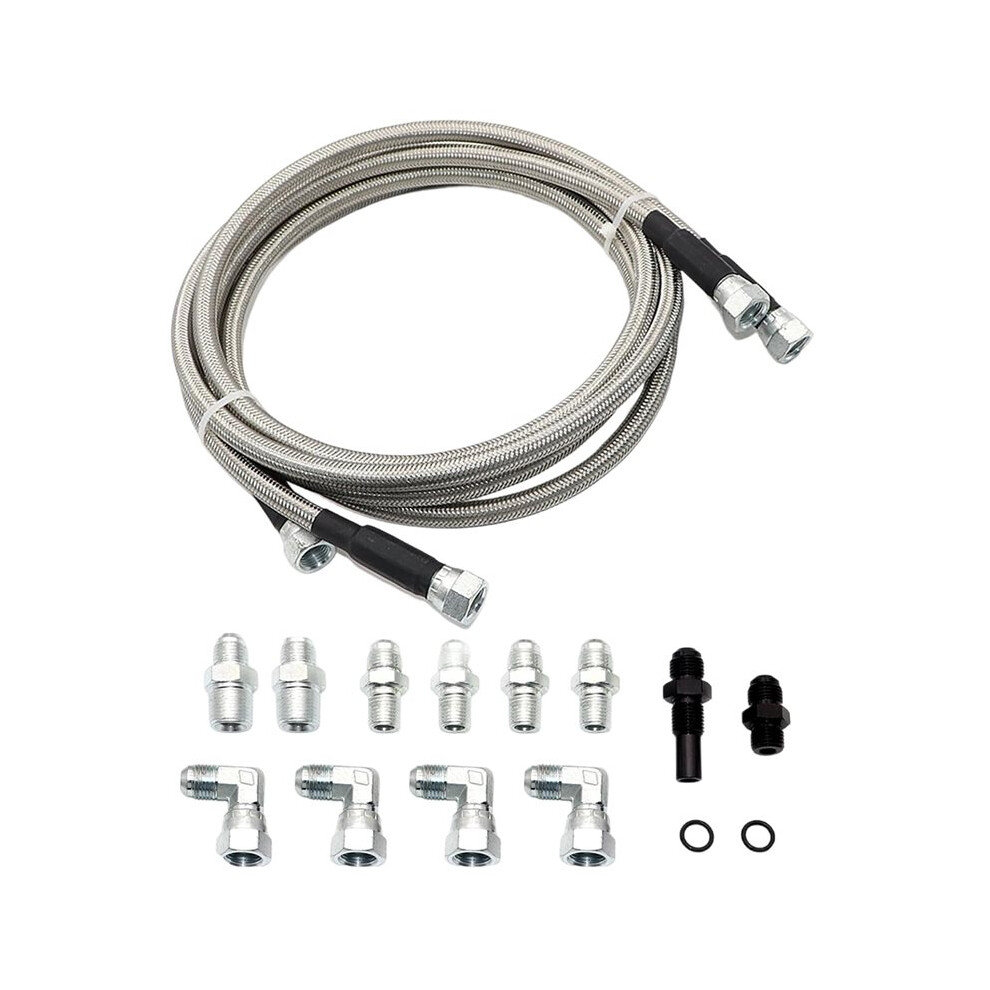 70 Inch Ss Braided Transmission Cooler Hose For Chevy 1996-2021 700R4 4L60 4L60e 4L65e 4L80e Transmission 4714077212711