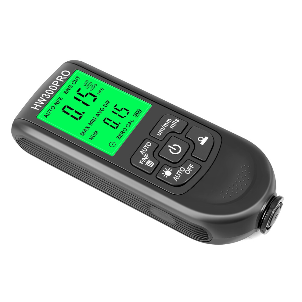 Car Paint Coating Thickness Gauge 0-2000Um Metal Surface Tester Black 6901387649308