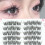 (6 Rows Glue free) Fluffy Natural Black C Curl Lashes 9-12mm 4