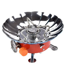 DAMAI Camping Stove with Foldable Stand, Windproof Ultralight Portable Gas Stove Compatible with Cassette Gas Tanks