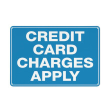 Credit Card Charges Apply Sign For Business Rust Free Uv Printed,4 Pre-Drilled Holes.Durable/Weatherproof Size: 8 x 12 inch