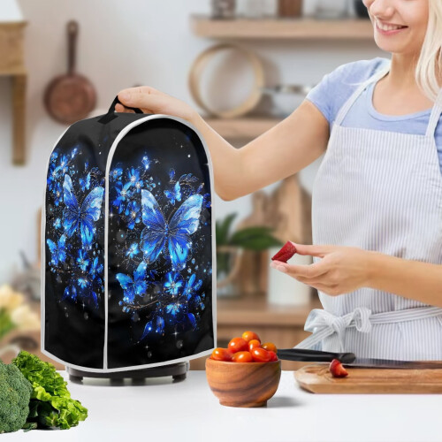 Washable Polyester Blender Dust Cover with AntiSlip for Kitchen Home, Butterfly 2