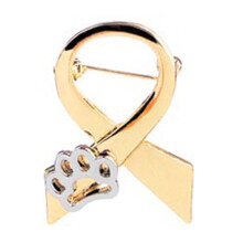 Stylish Ribbon Tie Shaped Lapel Pin Adornment Elegant Dog Claw Brooch Fashionable Animal Ornament Pin for Pet Owners
