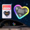 Solar-Powered Heart LED Ambient Light Waterproof Car Lamp 3
