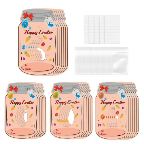 Easter Bunny Egg Party Cards 24-Pack w/ Envelopes – for Easter, Classroom & Spring Egg Activities 1