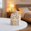 Ensemble de maison de Pâques en céramique avec éclairage LED pour décoration de table 7