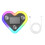 Solar-Powered Heart LED Ambient Light Waterproof Car Lamp 1