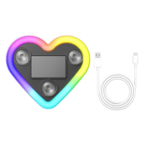 Solar-Powered Heart LED Ambient Light Waterproof Car Lamp