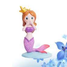 Mermaid Ornaments Cake Decorations Topper Party Toys Purple