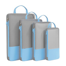 4-Piece Travel Compression Packing Cubes Set, Space-Saving & Lightweight Mesh Bags, Reduces Wrinkles & Overpacking, Compatible with All Luggage
