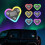 Solar-Powered Heart LED Ambient Light Waterproof Car Lamp 4