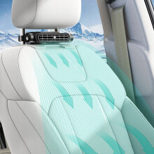 USB Car Seat Cooling Fan with 3 Speeds, Adjustable for Front/Back Seats, Compatible with All Cars