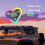Solar-Powered Heart LED Ambient Light Waterproof Car Lamp 6