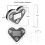 Solar-Powered Heart LED Ambient Light Waterproof Car Lamp 8