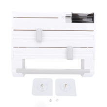 Wall‑Mounted Wrap & Foil Dispenser – Space‑Saving Organizer for Plastic Wrap, Aluminum Foil, Parchment & Kitchen Towels