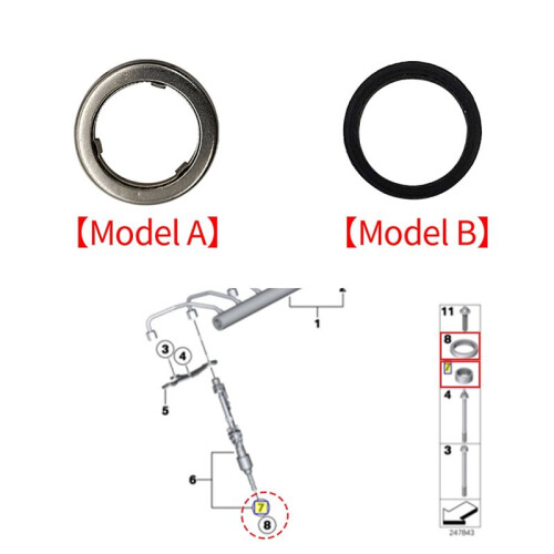 Engine Fuel Injector Sealing Ring Fuel Injector Retaining Bracket Snap Decoupling Elements for  N55 N20 13537591006 2