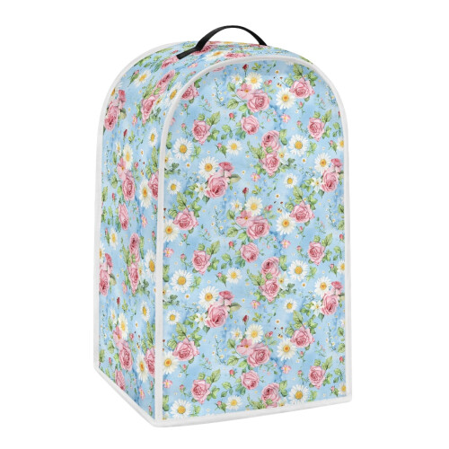 Rose Daisy 1Set Coffee Machine Dust Cover Polyester Washable for Women 1