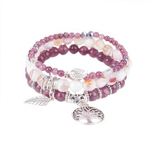 Beaded Bracelets for Women, Healing Stone Crystal Bracelets Tree of Life Bracelet Yoga Stretch Chakra Bracelet Set Jewelry Gifts