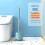 Compact Toilet Brush & Holder Set with Solid Handle, Durable Hard Bristles – Compatible with Standard Racks 7