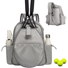 Tennis Backpack for Women & Men, 27" Racket Compartment (2 Rackets), 14L Waterproof Oxford Bag with 6 Pockets, Compatible with Tennis & Pickleball
