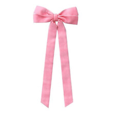 Velvet Ribbon Bows for Christmas Tree – 1 Pc Vintage Rustic Craft Bow, 7.09", Pink, for Garland, Wreath, Gift Wrapping & DIY Decor