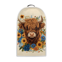 Funda para licuadora con estampado de becerro y girasoles que protege contra arañazos. Funda antipolvo de poliéster para cafetera.