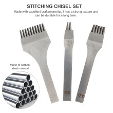 Leatherworking Hole Punch Tool Kit Silver Pointed Tip 3 pcs