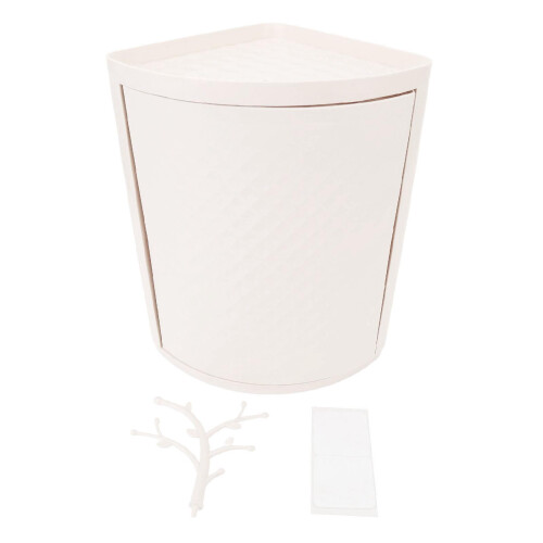 360 Rotating Corner Storage Cabinet – Dust‑Proof, PP Material, Space‑Saving Kitchen & Bathroom Rack