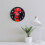Mute Wall Clock with Black & Red American Pattern – Battery Powered, Compatible with Home/Office/Classroom 4