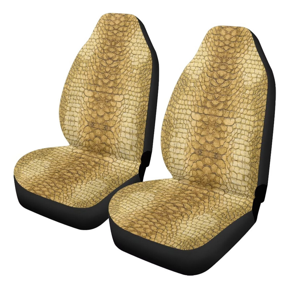 Highback Bucket Seat Covers, Universal Fit For Cars, Suvs, Trucks, Vans Â Set Of 2 Yellow 9362892513732