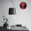Mute Wall Clock with Black & Red American Pattern – Battery Powered, Compatible with Home/Office/Classroom 5