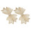 Rhinestone Shoe Charm Beige Bowknot 1 Pair 4