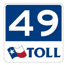 Texas Toll Road 49 Metal Sign Highway Sign Road Sign Decal Size: 12 inch x 12 inch