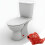 Ceramic Toilet Bolt Covers Koi Design Red 1pc 5