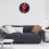 Mute Wall Clock with Black & Red American Pattern – Battery Powered, Compatible with Home/Office/Classroom 6