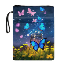 Gift Zipper Bag with Book Protection Waterproof Polyester for Women Notebook Book Storage Bag Zipper 11.4 Inch X 8.66 Inch Mason Butterflies